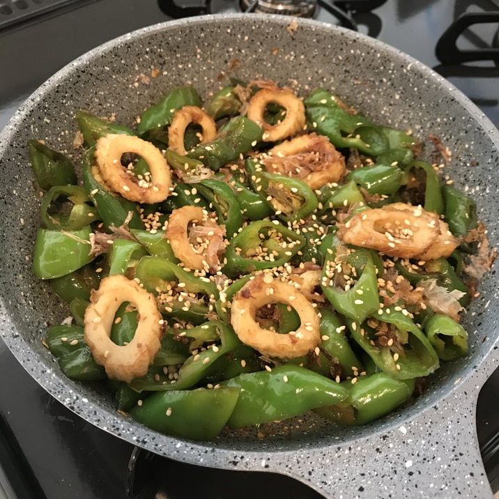 簡単5分!甘長ししとうとちくわの佃煮